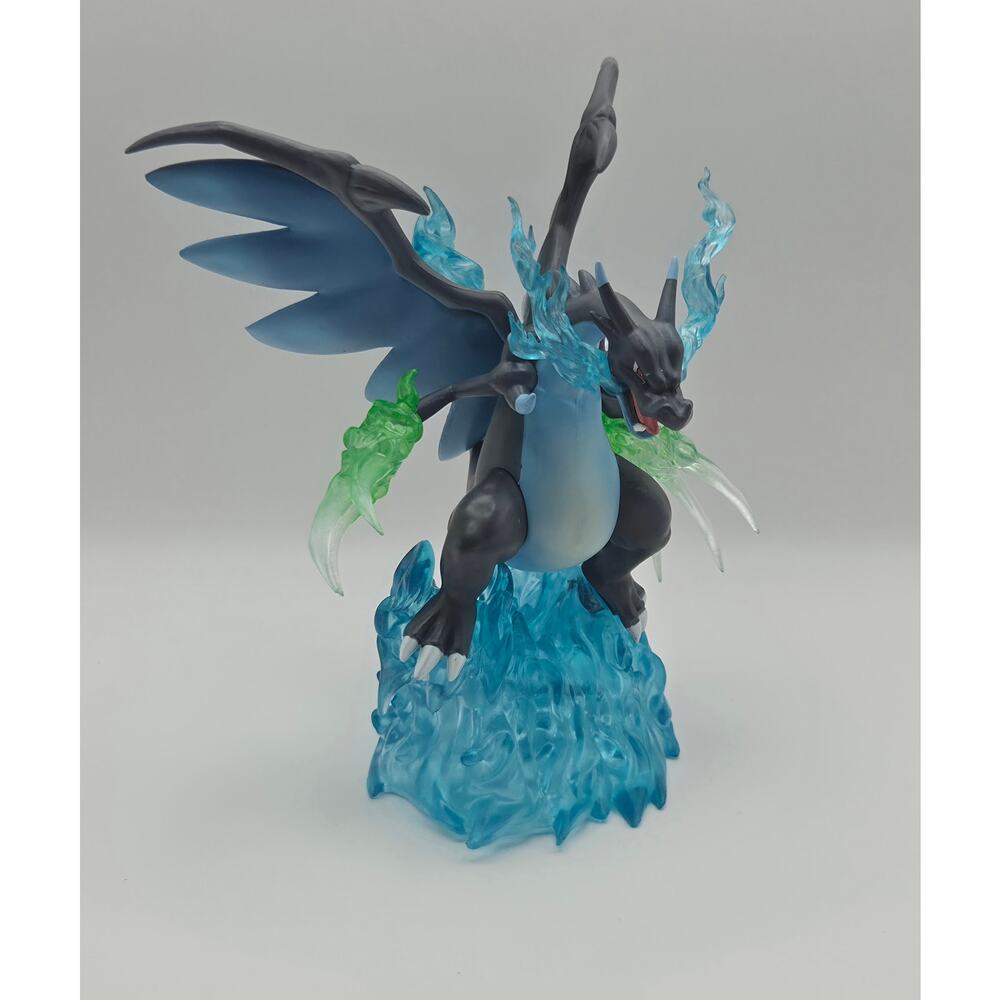 Pokemon Mega Charizard X Style PVC Display Figure Blue Flame Effect Statue - Picture 2 of 6